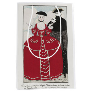 George Barbier, Art Deco Medium Geschenktasche Mittlere Geschenktüte