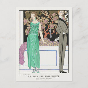 George Barbier, Art Deco Postcard Postkarte