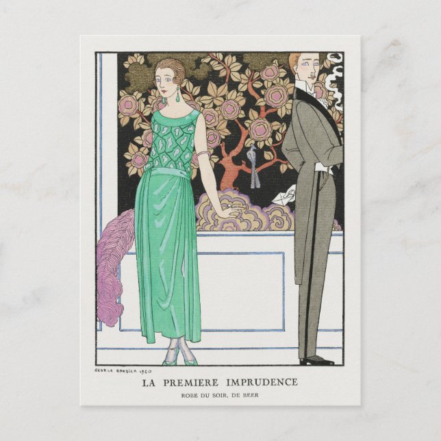 George Barbier, Art Deco Postcard Postkarte (Vorderseite)