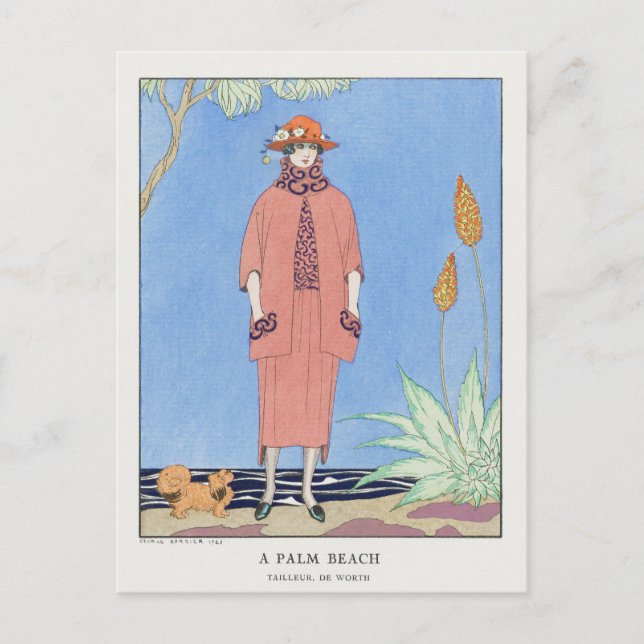 George Barbier, Art Deco Postcard Postkarte (Vorderseite)