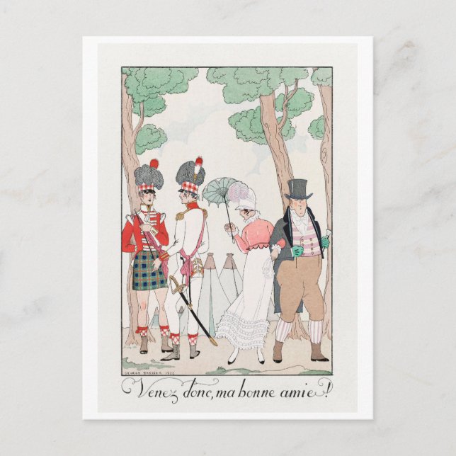 George Barbier, Art Deco Postcard Postkarte (Vorderseite)