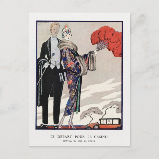 George Barbier, Art Deco Postcard Postkarte (Vorderseite)