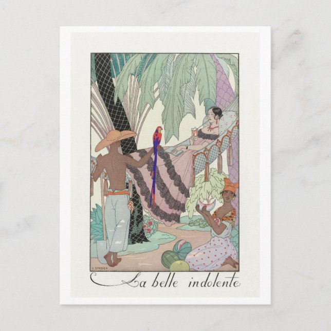 George Barbier, Art Deco Postcard Postkarte (Vorderseite)