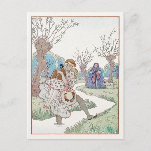 George Barbier, Art Deco Postcard Postkarte (Vorderseite)