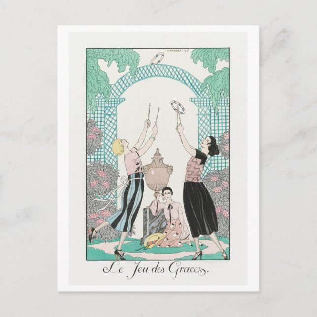 George Barbier, Art Deco Postcard Postkarte (Vorderseite)