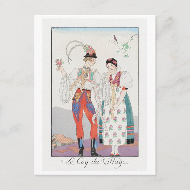 George Barbier, Art Deco Postcard Postkarte (Vorderseite)