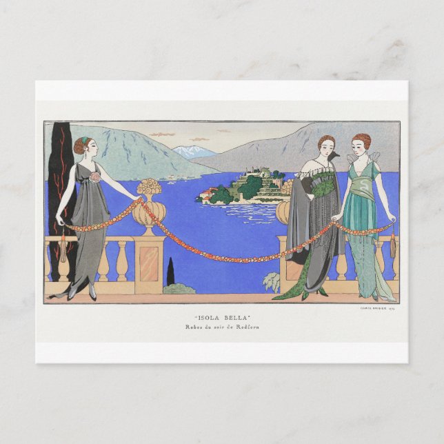 George Barbier, Art Deco Postcard Postkarte (Vorderseite)