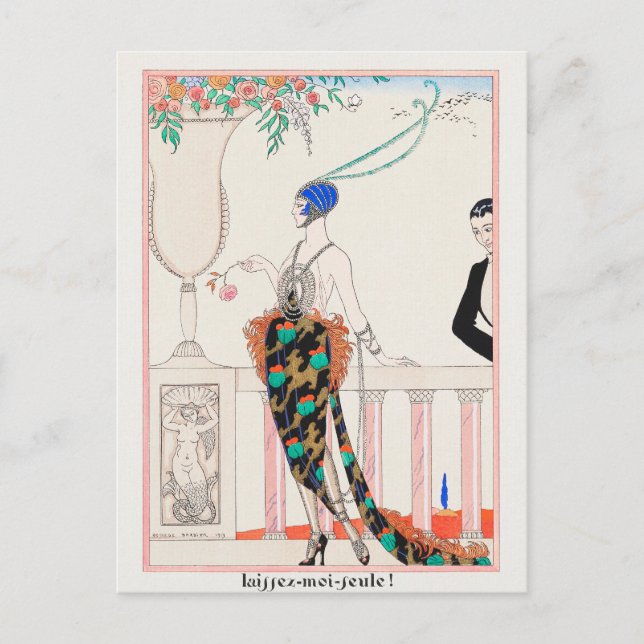George Barbier, Art Deco Postcard Postkarte (Vorderseite)