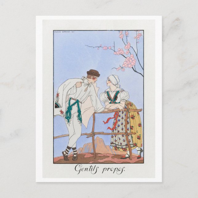 George Barbier, Art Deco Postcard Postkarte (Vorderseite)