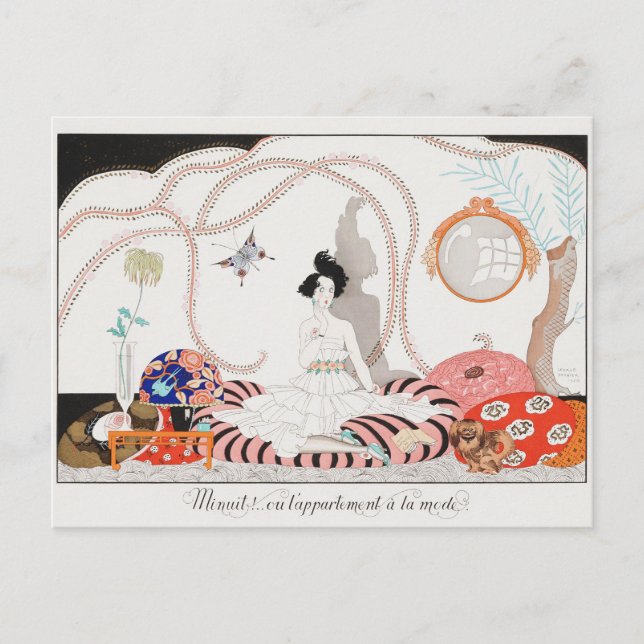 George Barbier, Art Deco Postcard Postkarte (Vorderseite)