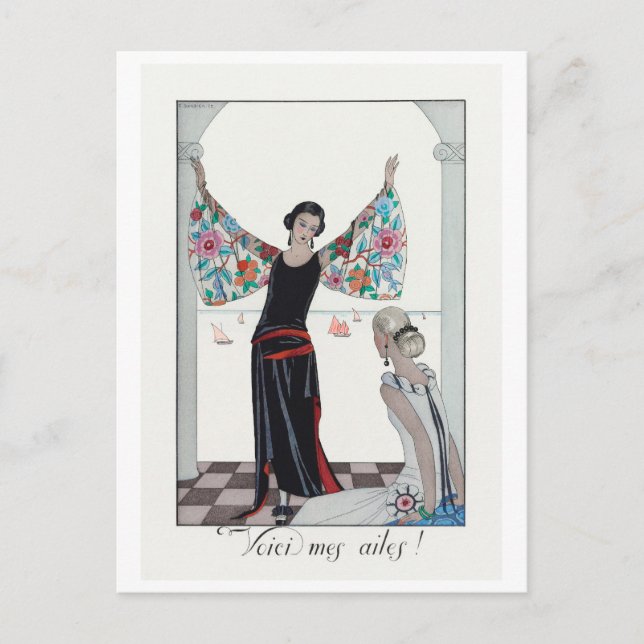 George Barbier, Art Deco Postcard Postkarte (Vorderseite)