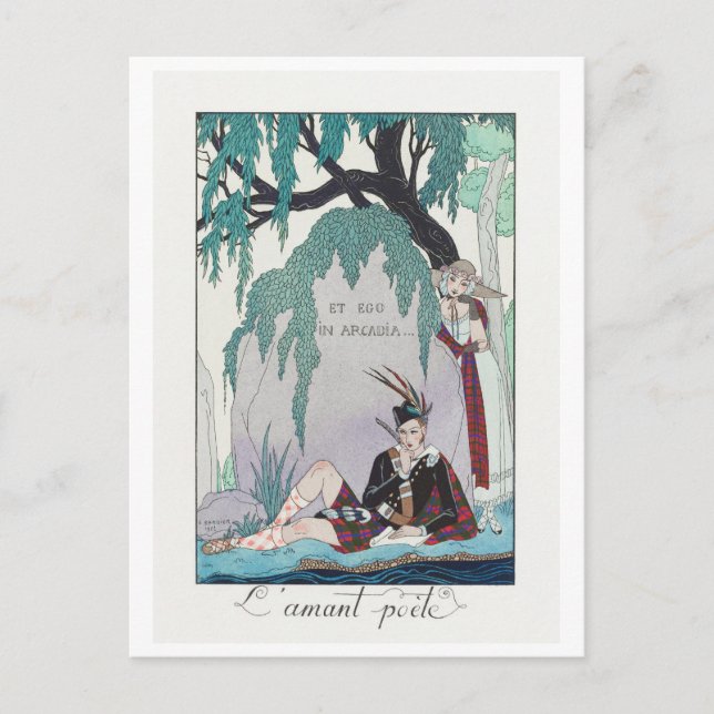 George Barbier, Art Deco Postcard Postkarte (Vorderseite)