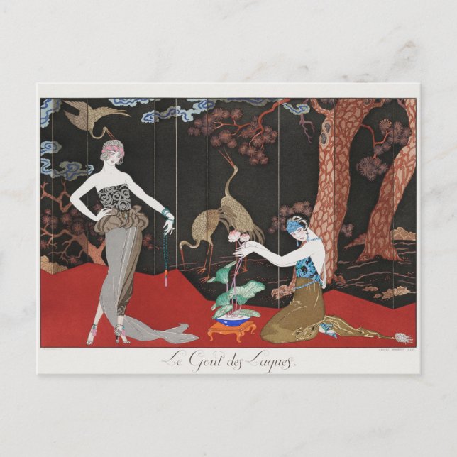 George Barbier, Art Deco Postcard Postkarte (Vorderseite)