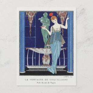 George Barbier, Art Deco Postcard Postkarte