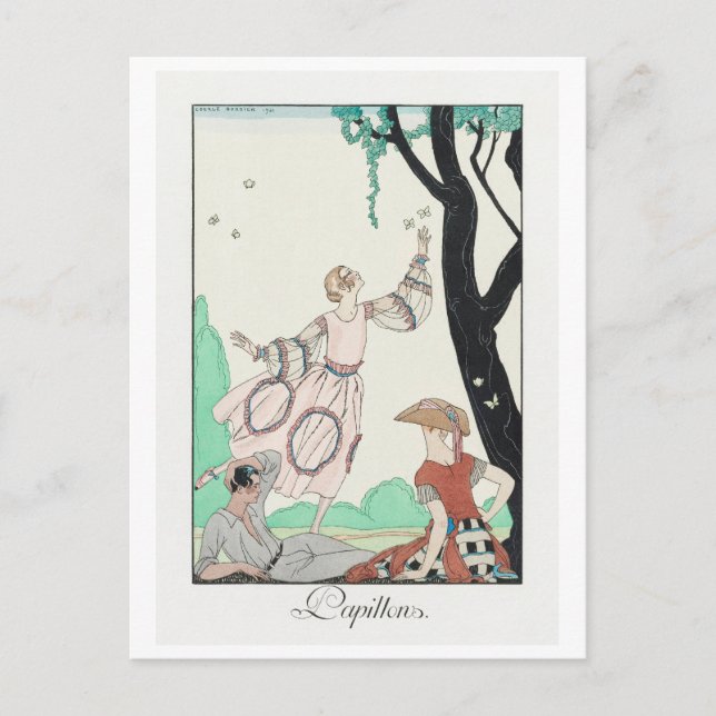 George Barbier, Art Deco Postcard Postkarte (Vorderseite)