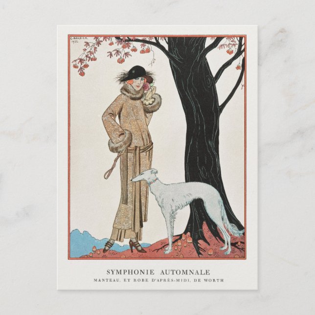 George Barbier, Art Deco Postcard Postkarte (Vorderseite)