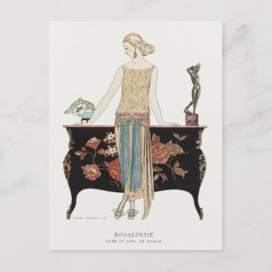 George Barbier, Art Deco Postkarte
