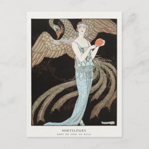 George Barbier, Art Deco Postkarte