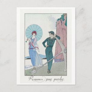 George Barbier, Art Deco Postkarte