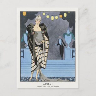 George Barbier, Art Deco Postkarte
