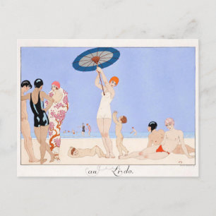 George Barbier, Art Deco Postkarte