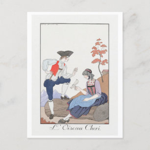 George Barbier, Art Deco Postkarte