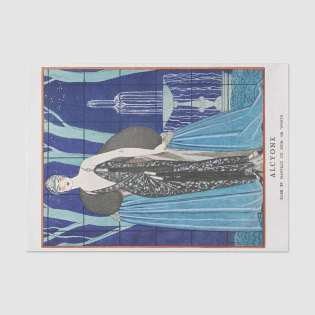 George Barbier, Art Deco Tissue Seidenpapier (Vorderseite)