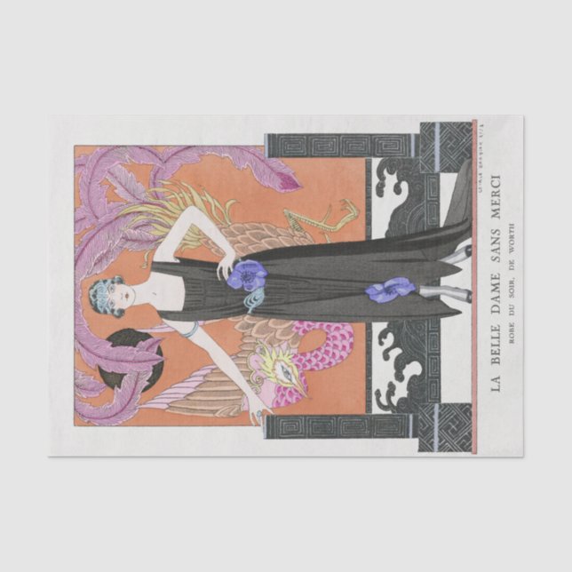 George Barbier, Art Deco Tissue Seidenpapier (Vorderseite)