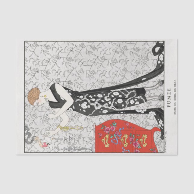 George Barbier, Art Deco Tissue Seidenpapier (Vorderseite)