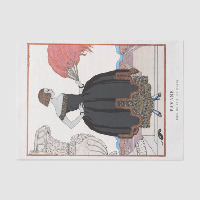 George Barbier, Art Deco Tissue Seidenpapier (Vorderseite)