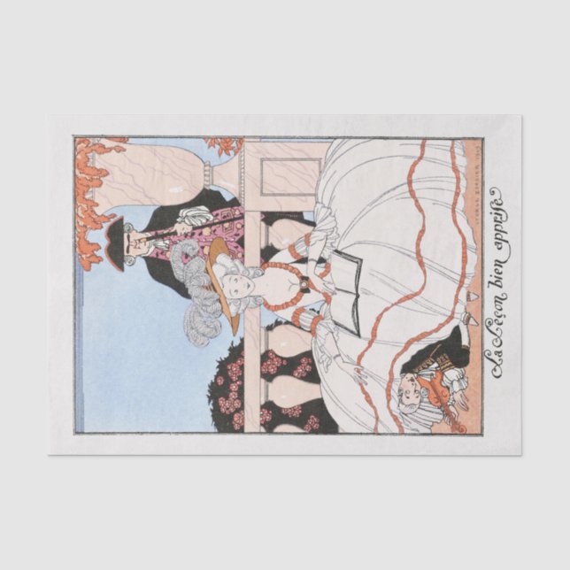 George Barbier, Art Deco Tissue Seidenpapier (Vorderseite)