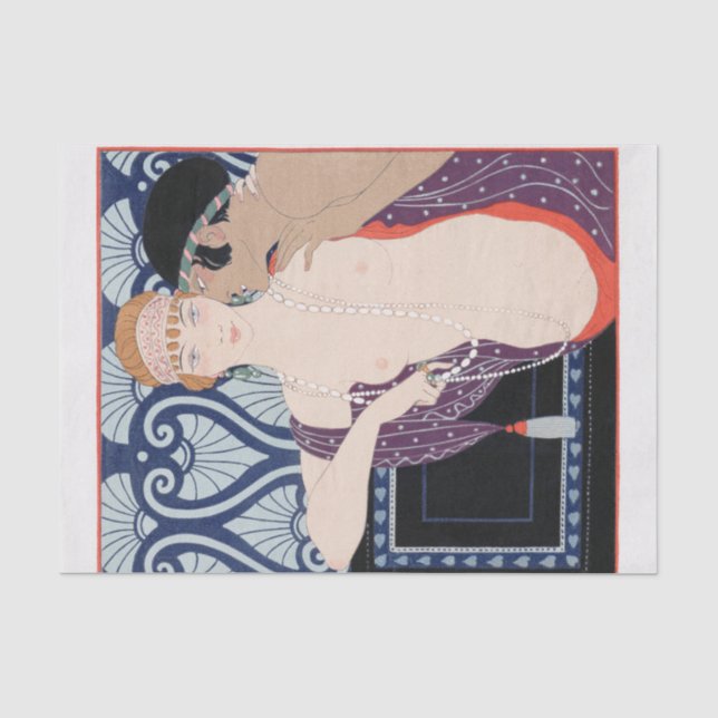 George Barbier, Art Deco Tissue Seidenpapier (Vorderseite)