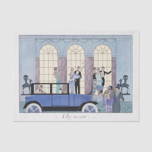 George Barbier, Art Deco Tissue Seidenpapier (Vorderseite)
