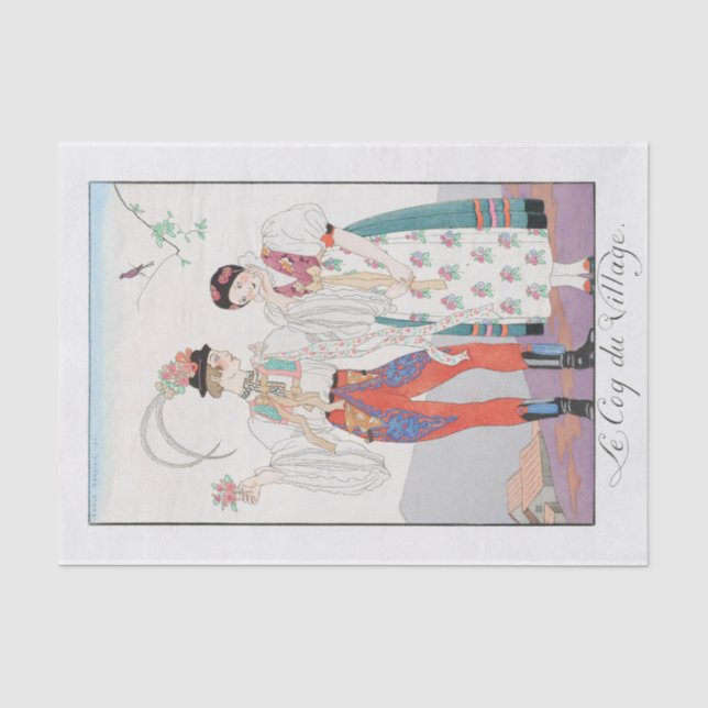 George Barbier, Art Deco Tissue Seidenpapier (Vorderseite)