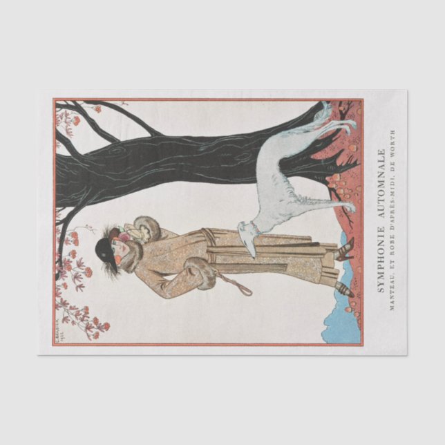 George Barbier, Art Deco Tissue Seidenpapier (Vorderseite)