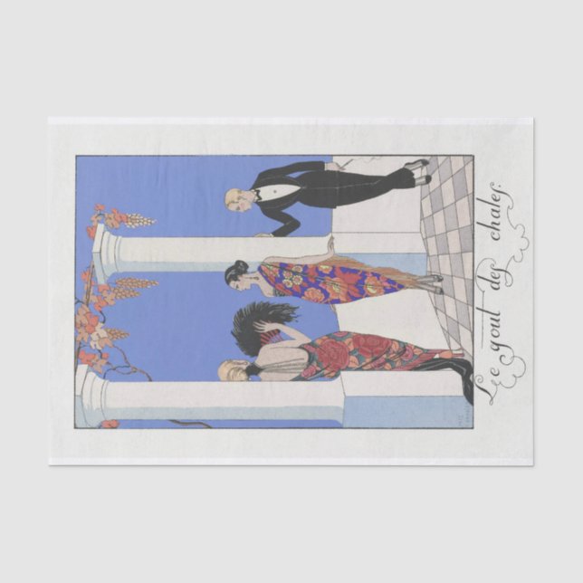 George Barbier, Art Deco Tissue Seidenpapier (Vorderseite)