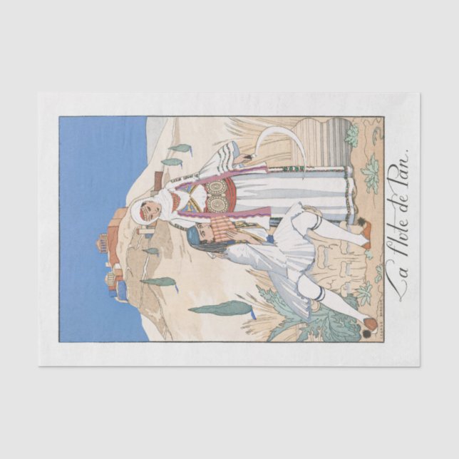George Barbier, Art Deco Tissue Seidenpapier (Vorderseite)