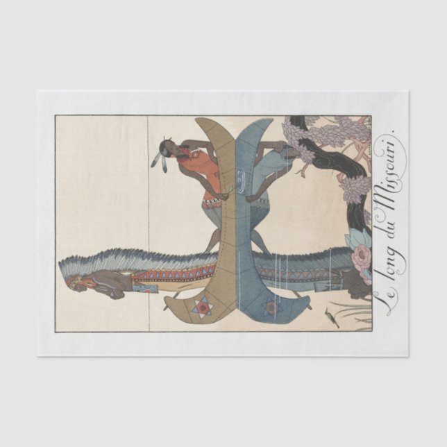 George Barbier, Indianer Seidenpapier (Vorderseite)