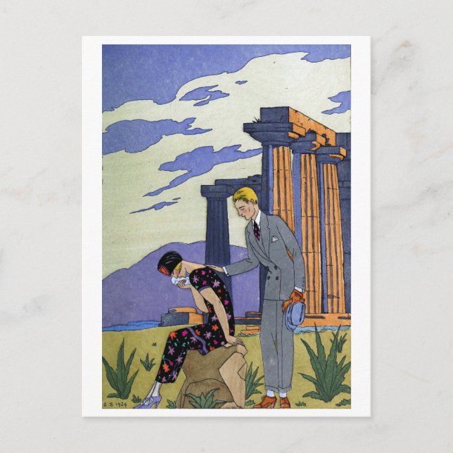 George Barbier Postcard Postkarte (Vorderseite)