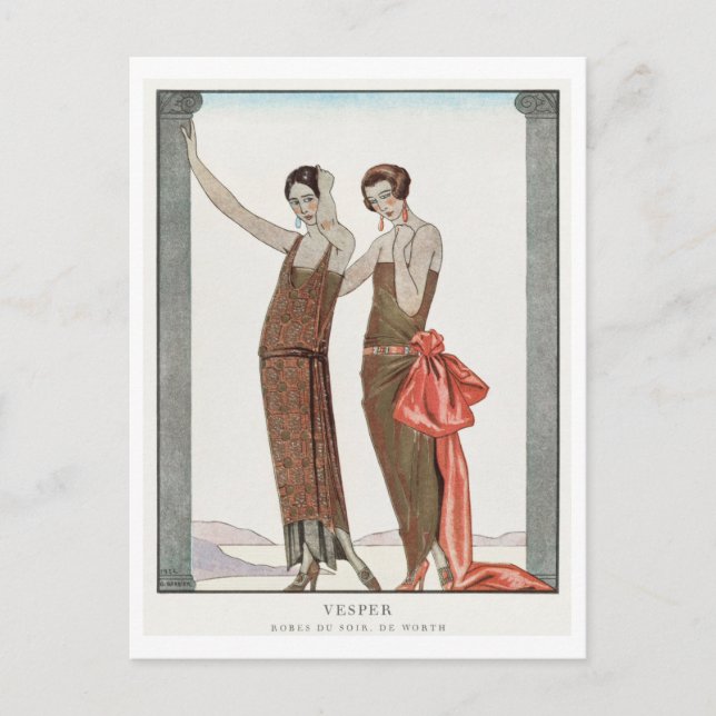 George Barbier Postcard Postkarte (Vorderseite)