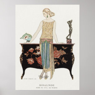 George Barbier, The Abend Robe, 1922 Mode Poster