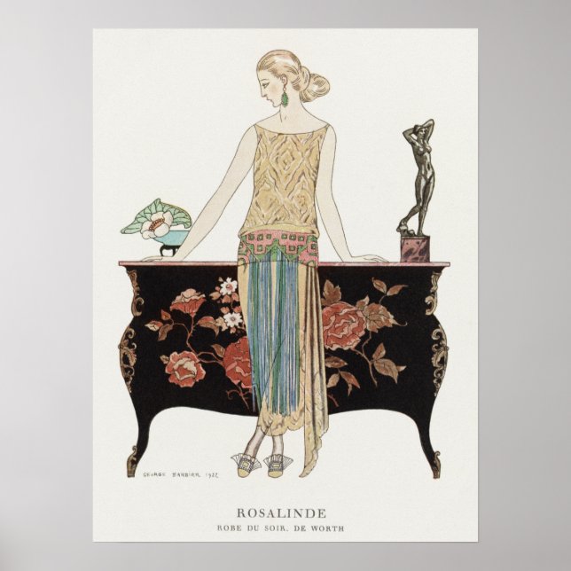 George Barbier, The Abend Robe, 1922 Mode Poster (Vorne)