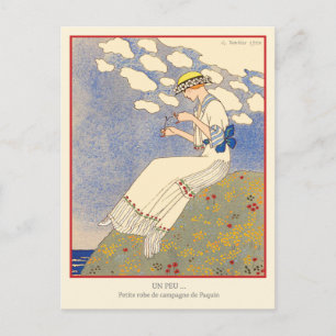 George Barbier Vintage Art Deco Mode Postkarte