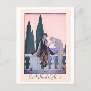 George Barbier Vintage-Mode-Postkarte Postkarte