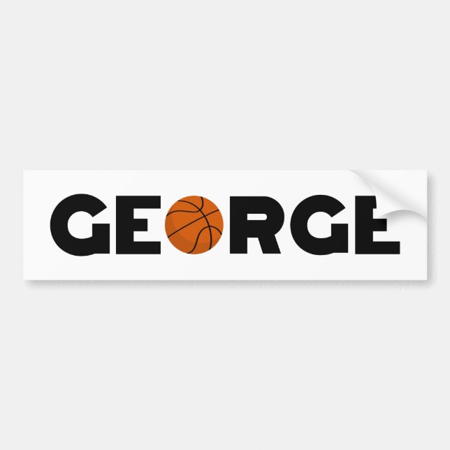 George Basketball Autoaufkleber (Vorne)