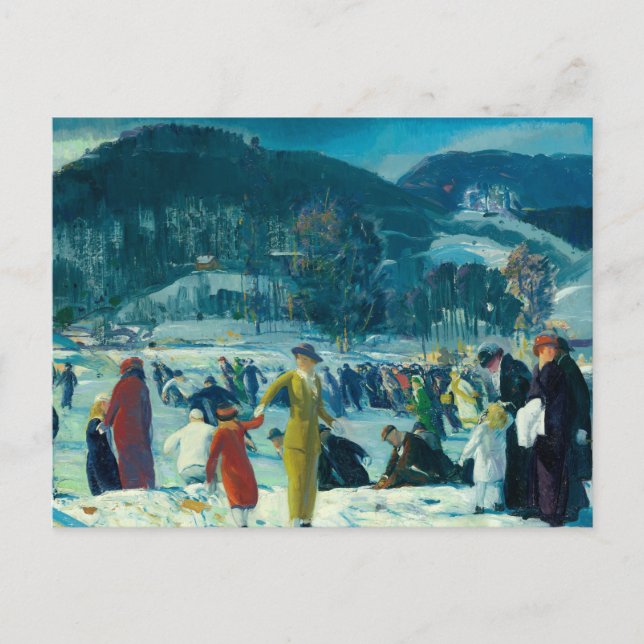 George Bellows - Liebe des Winters Postkarte (Vorderseite)