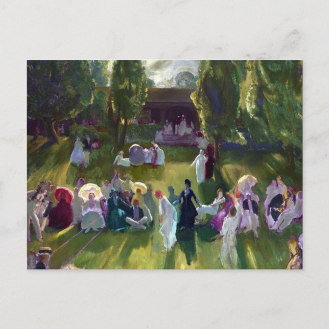 George Bellows Tennis in Newport Postkarte (Vorderseite)