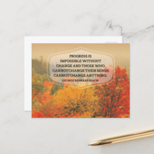 George Bernard Shaw Inspiration Zitat "Veränderung Postkarte