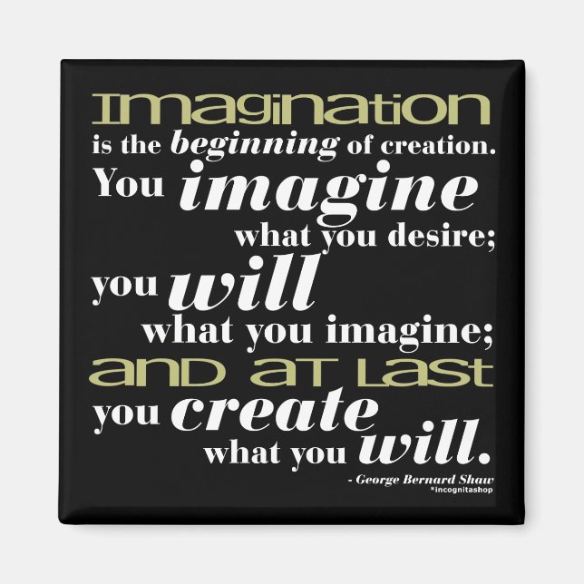 George Bernard Shaw Zitat Magnet (Vorne)