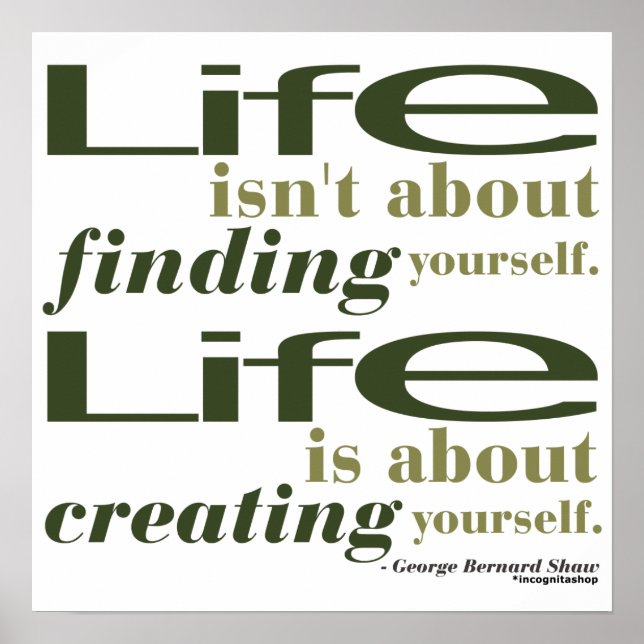 George Bernard Shaw Zitat Poster (Vorne)